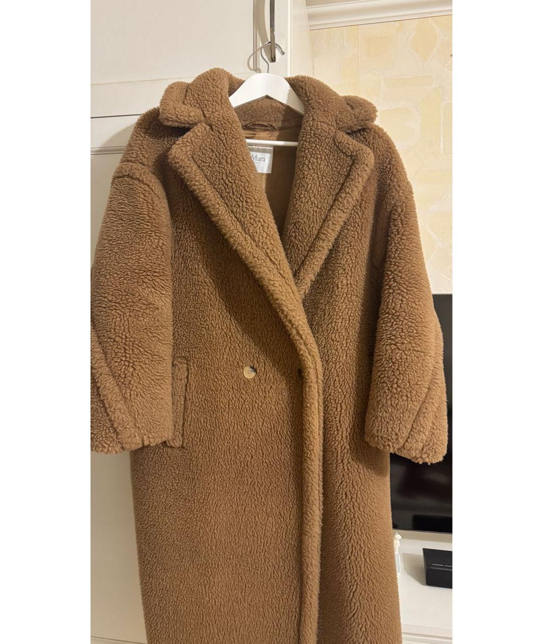 MAX MARA Коричневая шерстяная шуба, фото 4