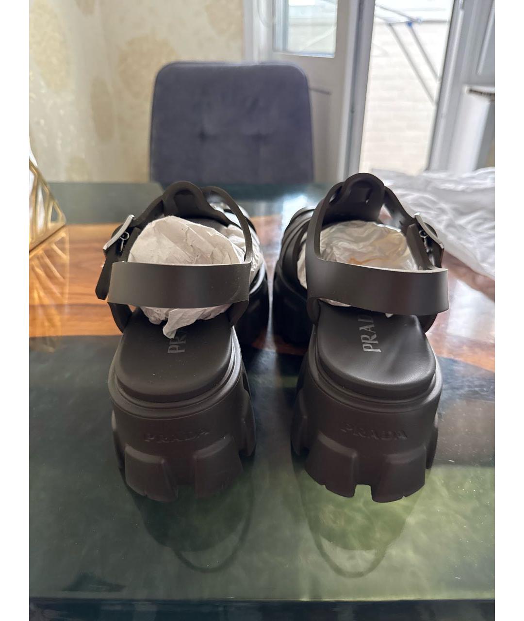 PRADA Зеленые сандалии, фото 4