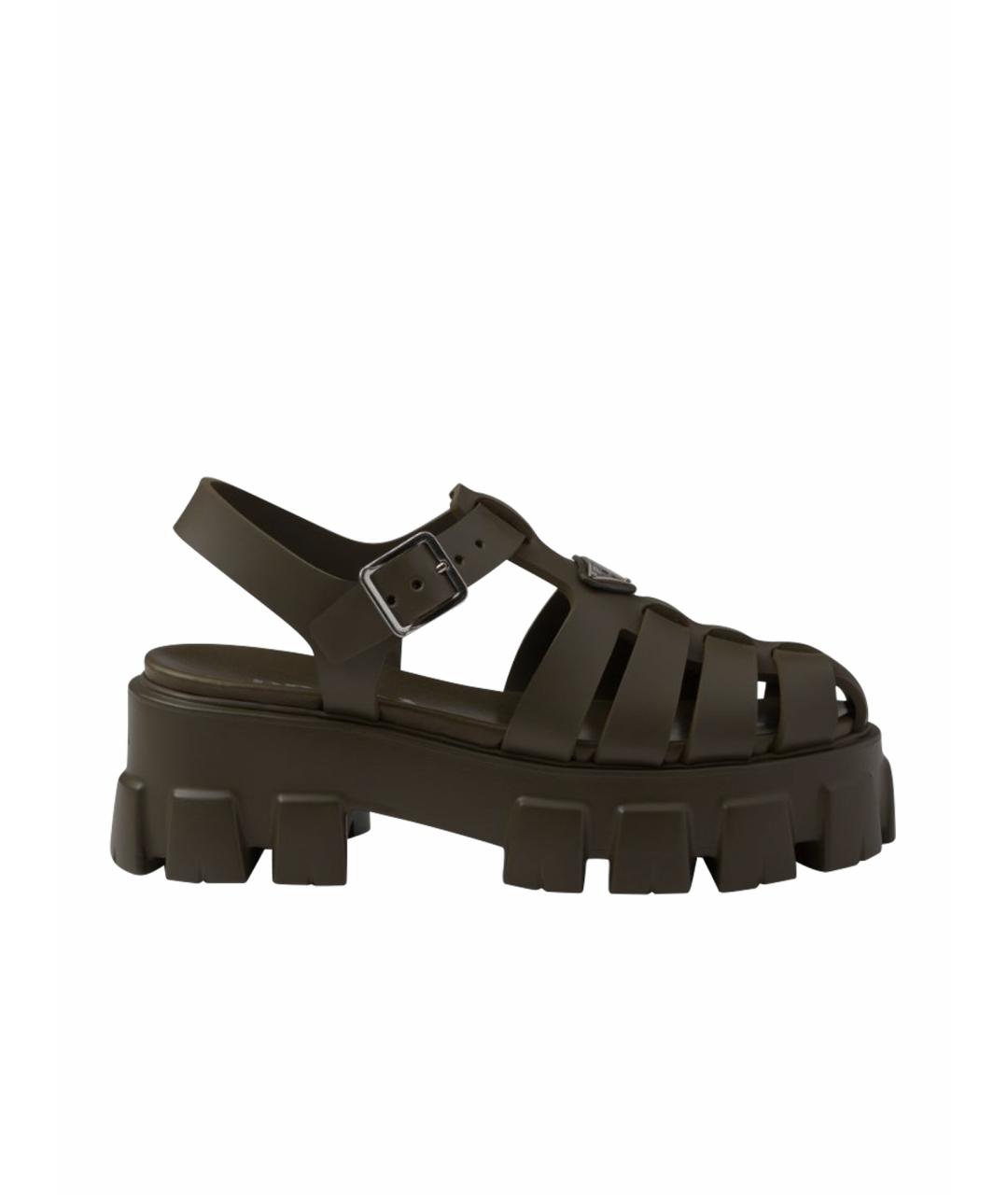 PRADA Зеленые сандалии, фото 1