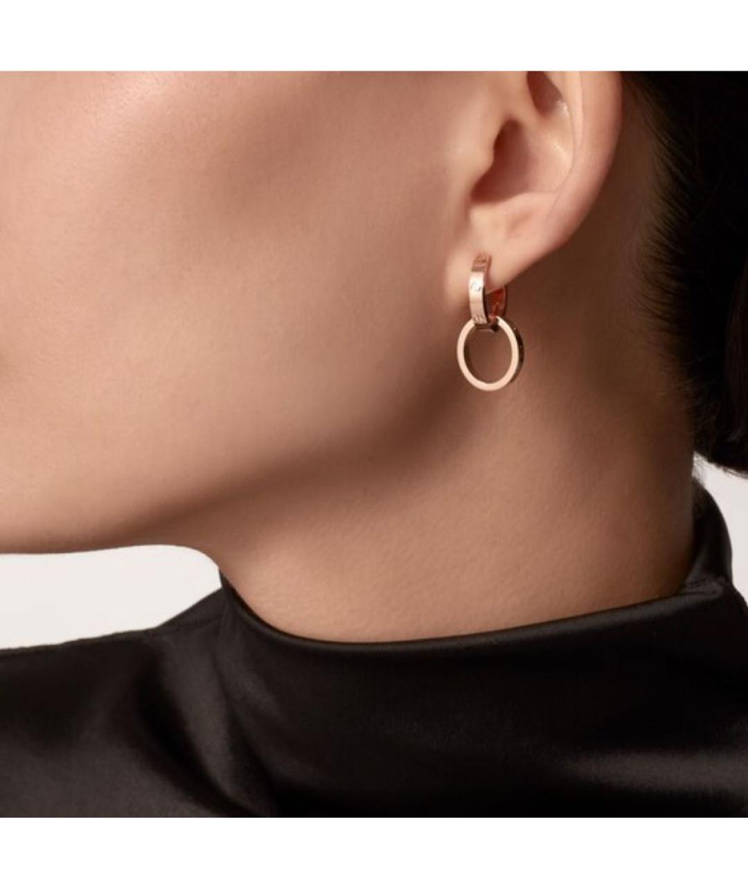 CARTIER Розовые серьги из розового золота, фото 2