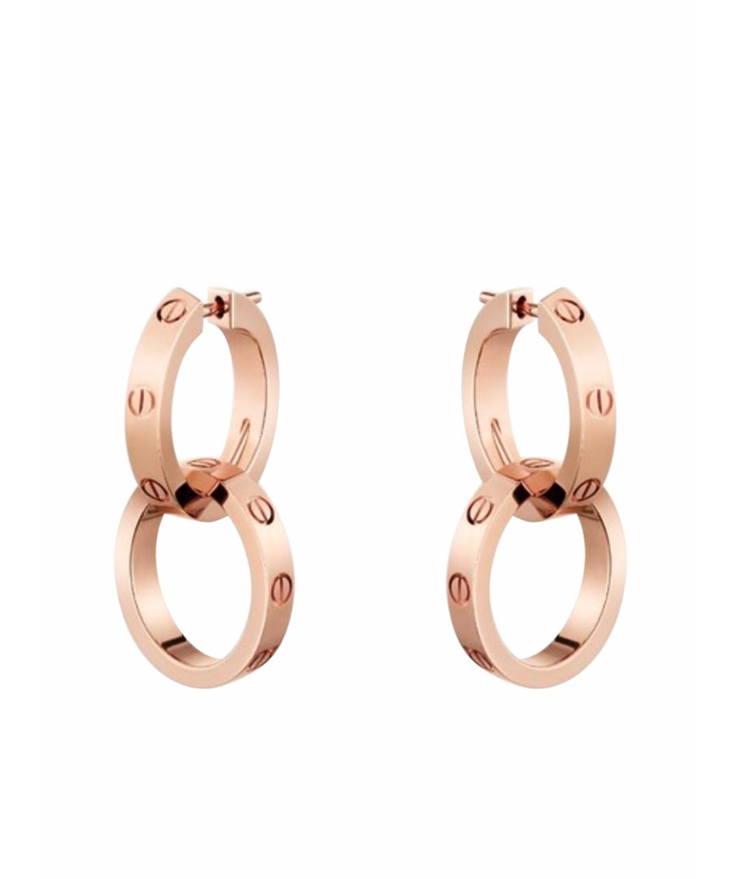 CARTIER Розовые серьги из розового золота, фото 4