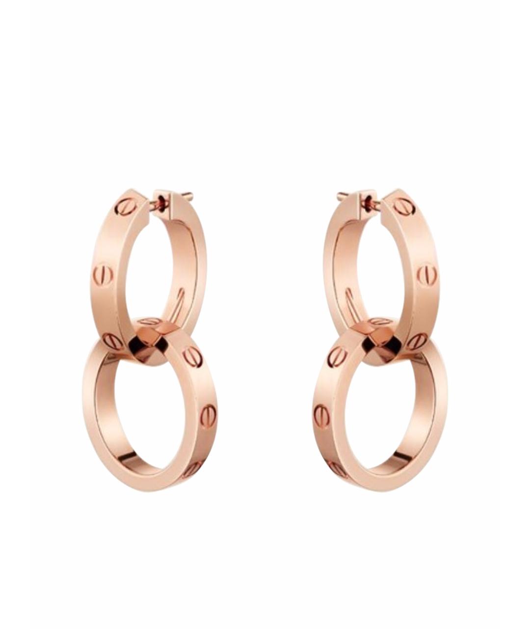 CARTIER Розовые серьги из розового золота, фото 1