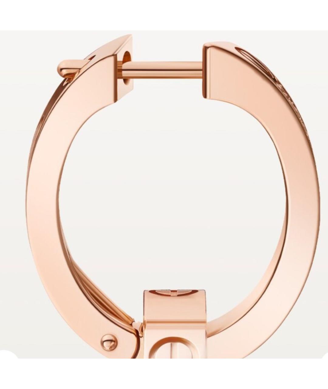 CARTIER Розовые серьги из розового золота, фото 3