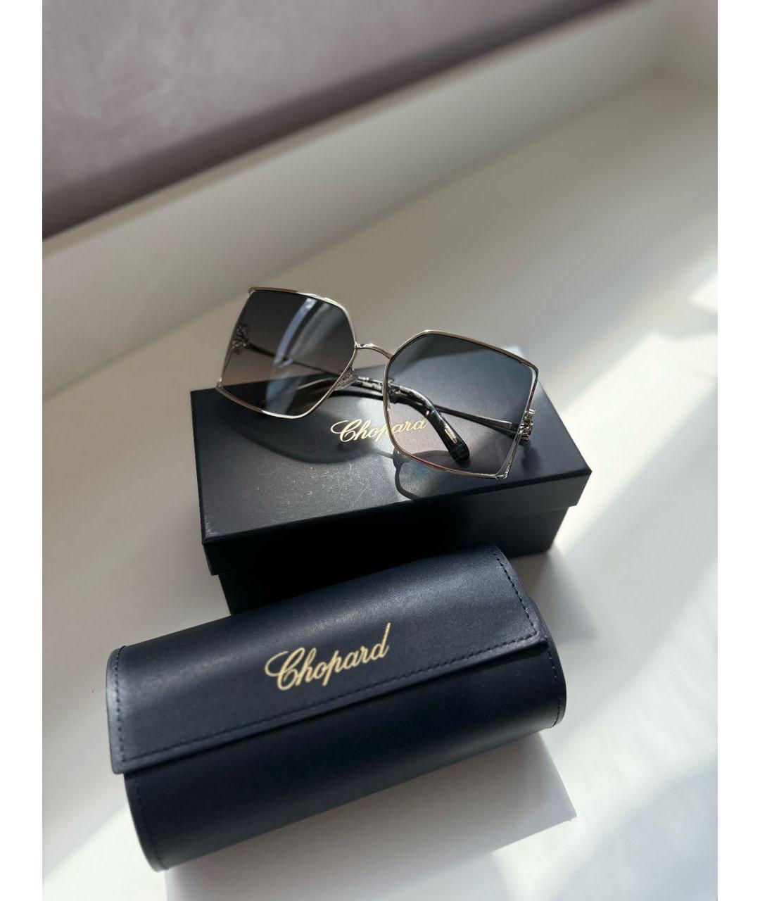 CHOPARD Золотые металлические солнцезащитные очки, фото 2