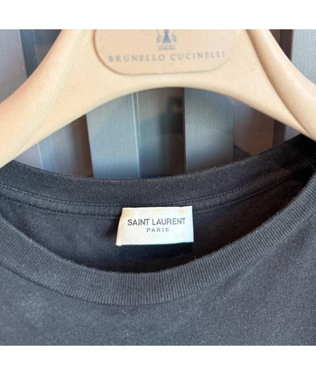SAINT LAURENT Антрацитовая майка, фото 3