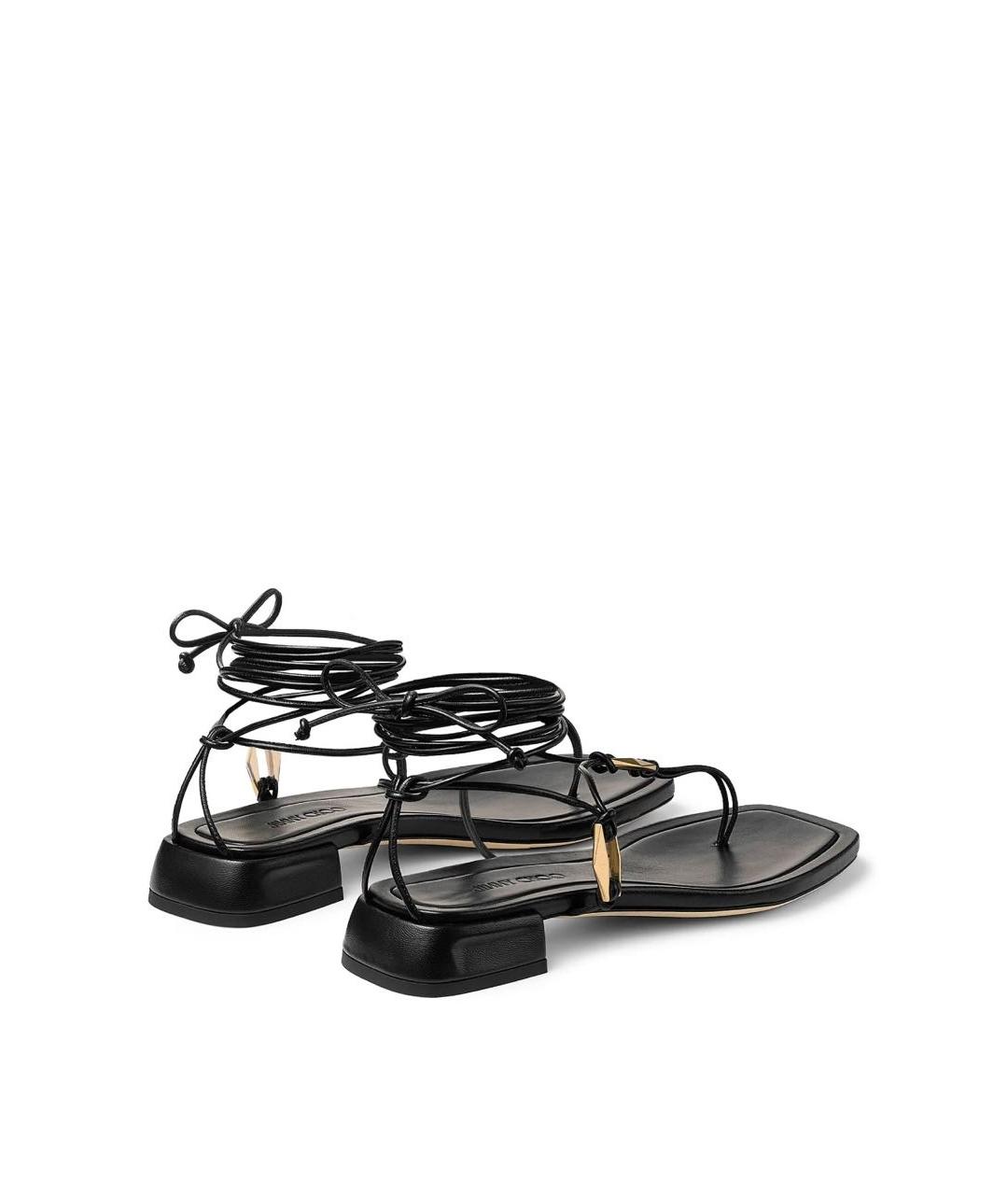 JIMMY CHOO Черные кожаные сандалии, фото 4