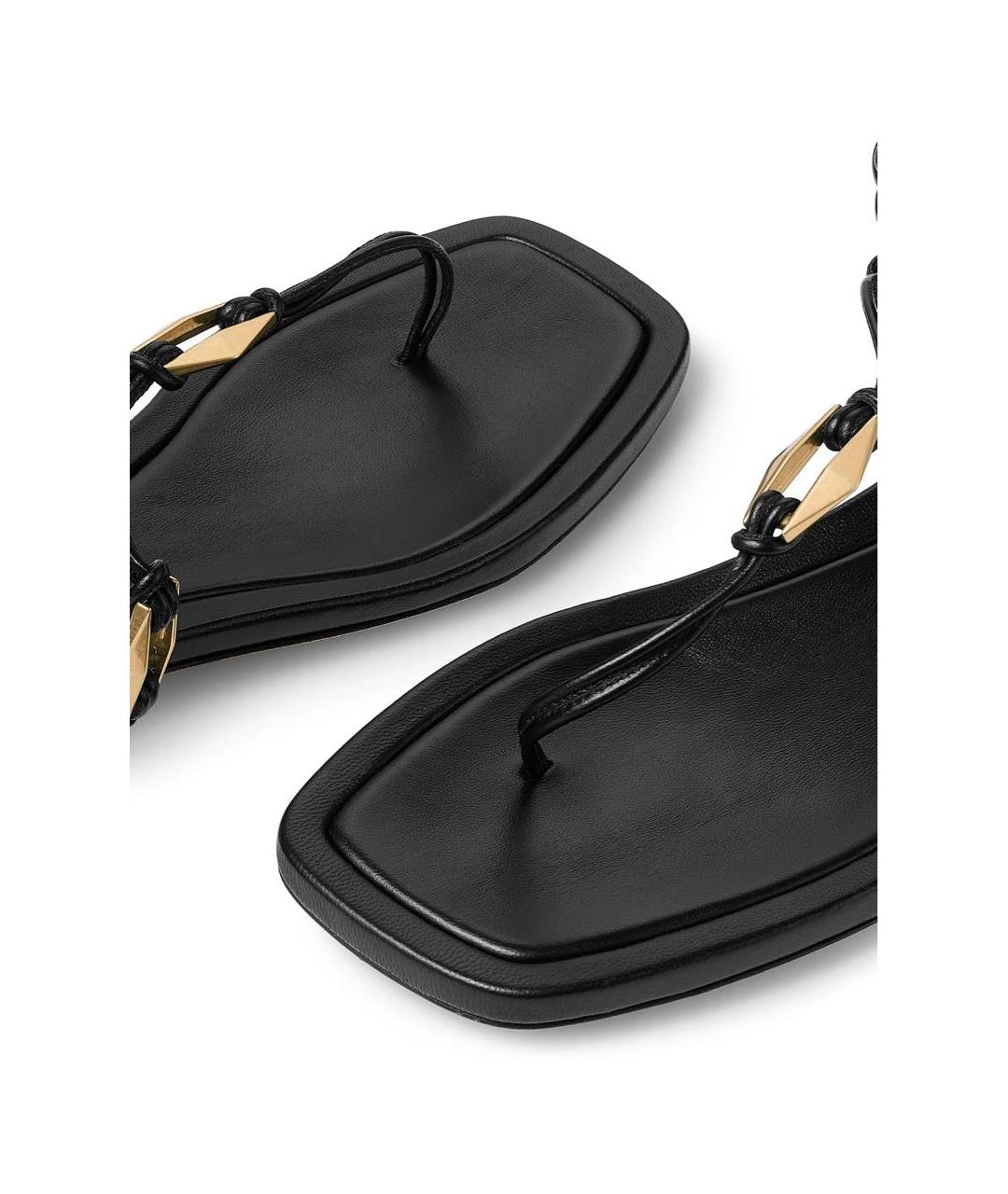 JIMMY CHOO Черные кожаные сандалии, фото 6