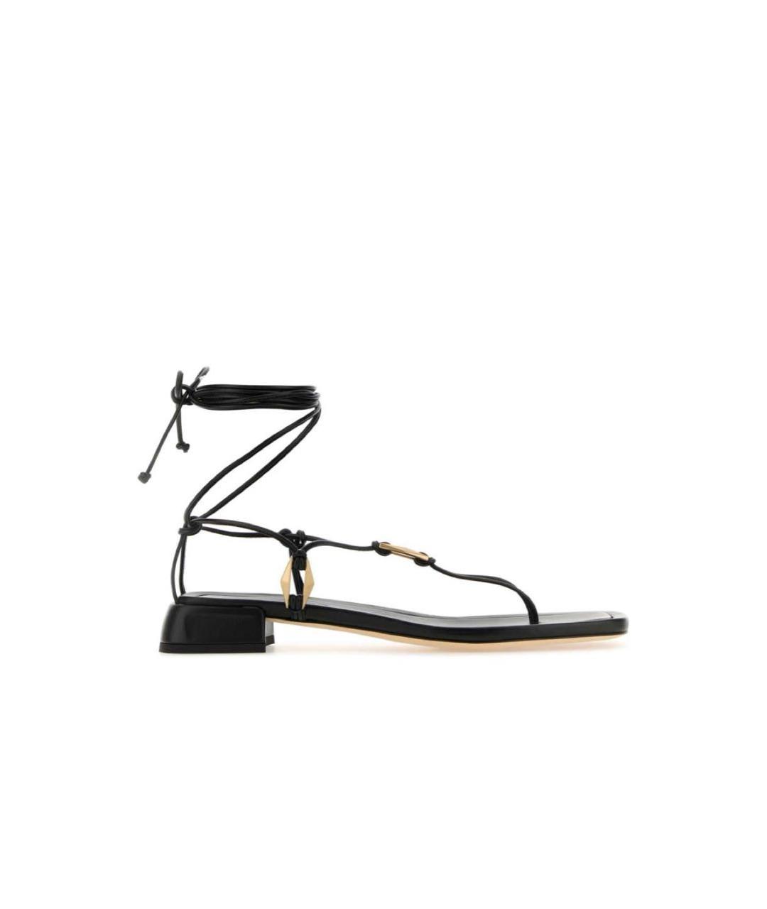 JIMMY CHOO Черные кожаные сандалии, фото 8