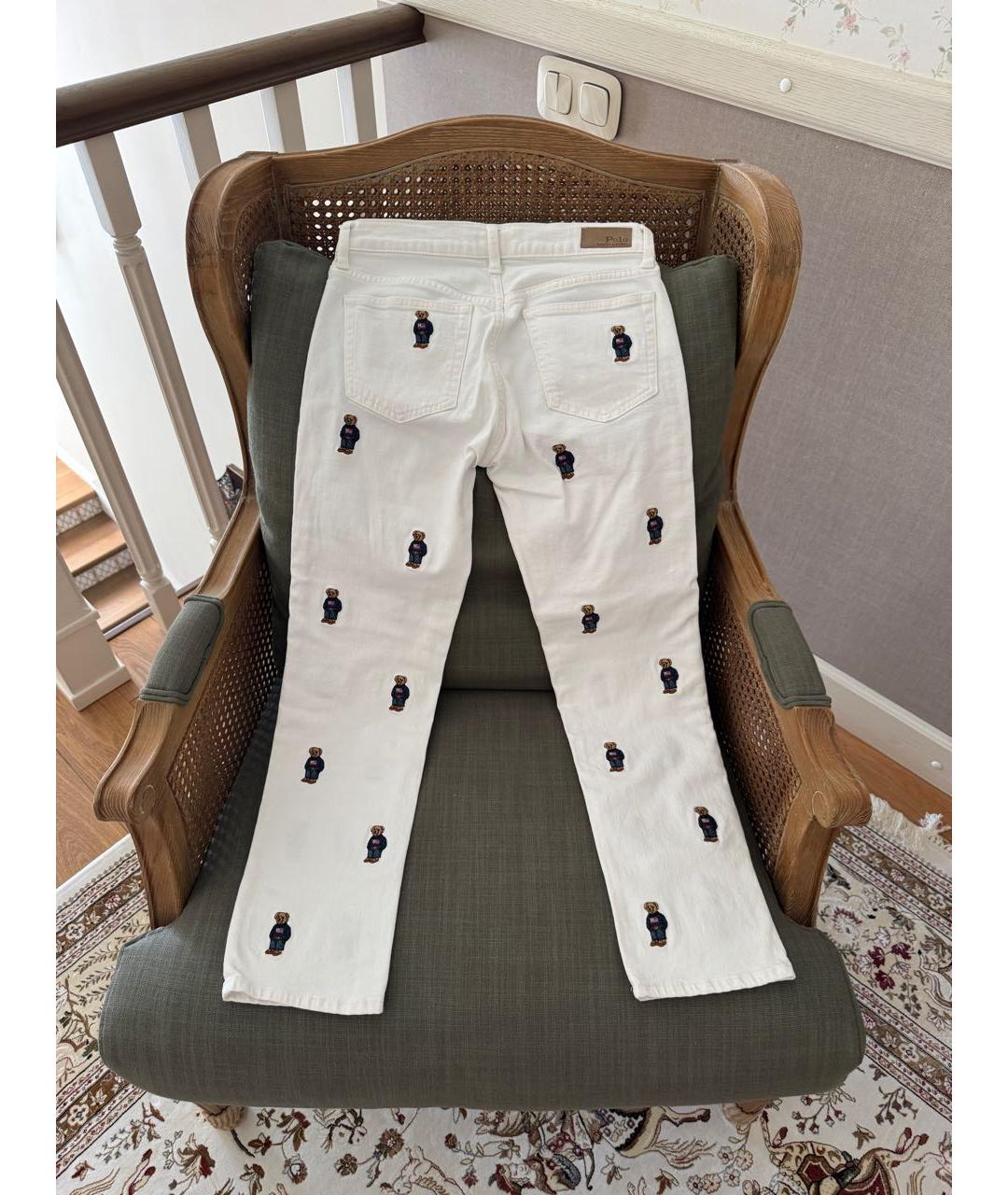 POLO RALPH LAUREN Белые прямые джинсы, фото 2