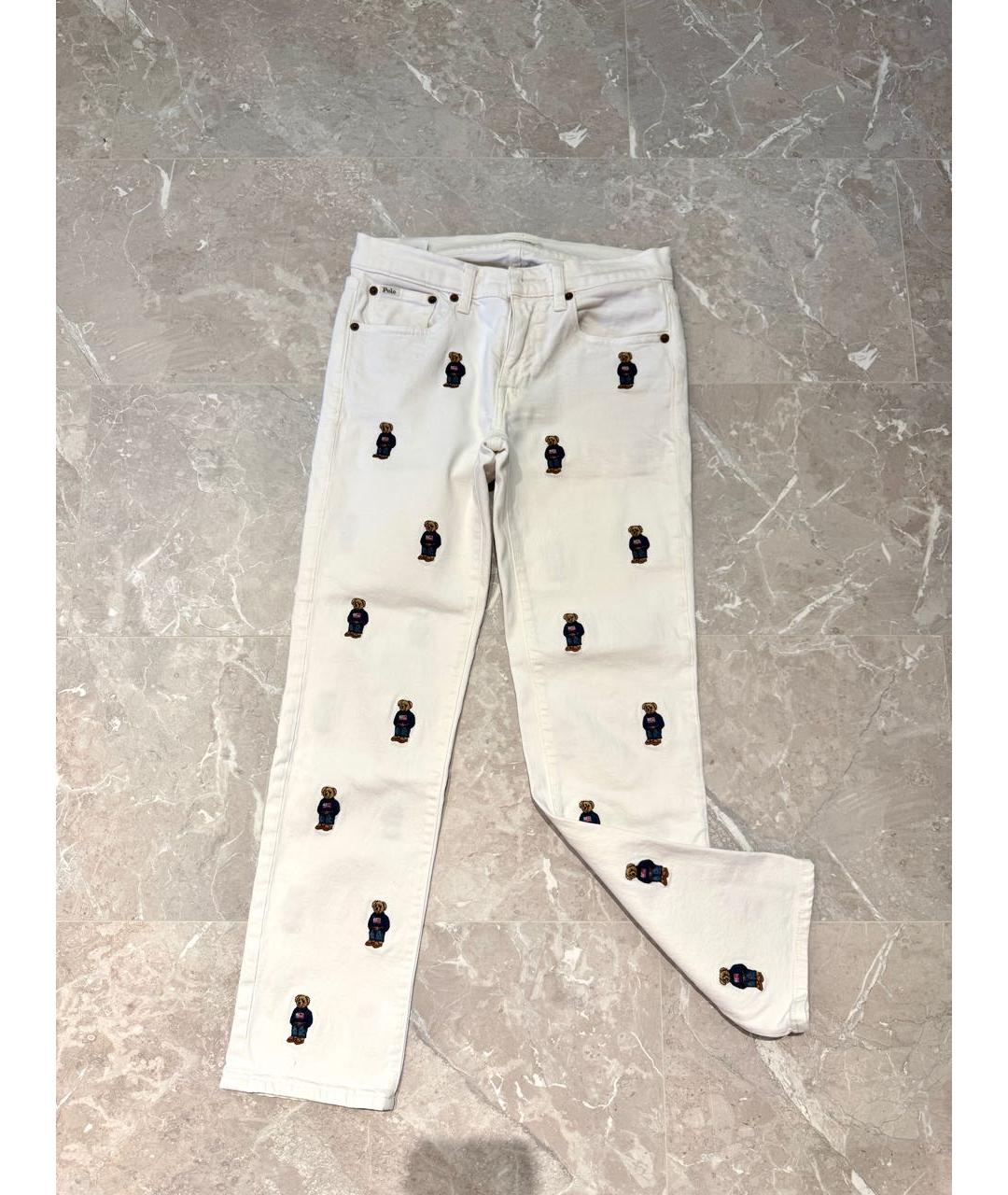 POLO RALPH LAUREN Белые прямые джинсы, фото 7