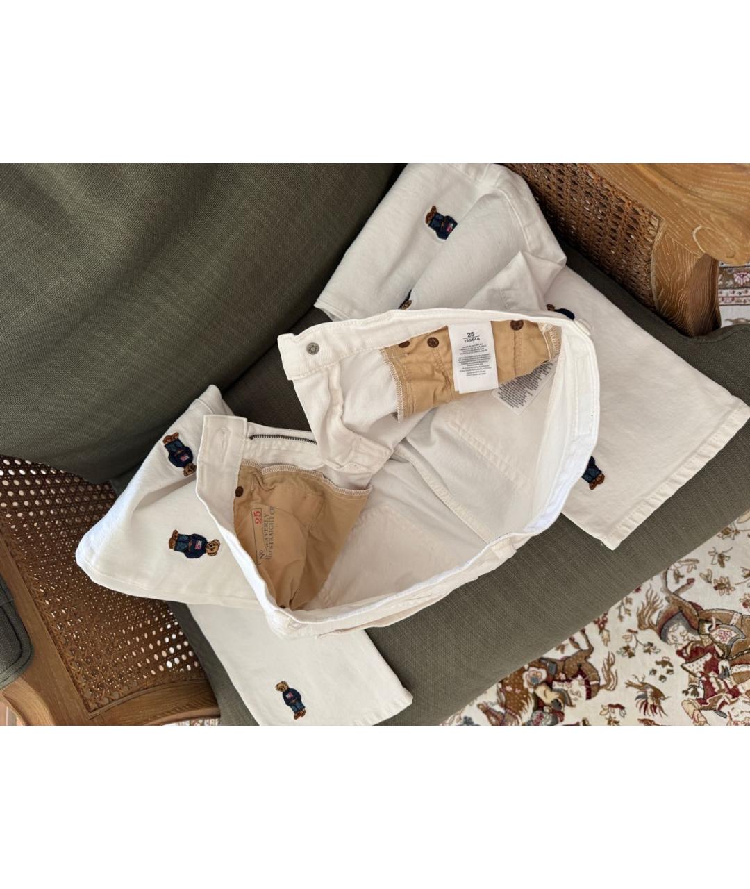 POLO RALPH LAUREN Белые прямые джинсы, фото 3