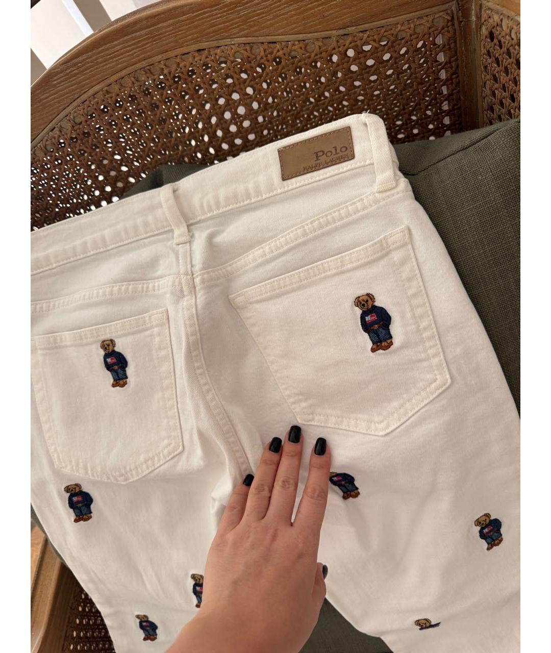 POLO RALPH LAUREN Белые прямые джинсы, фото 4