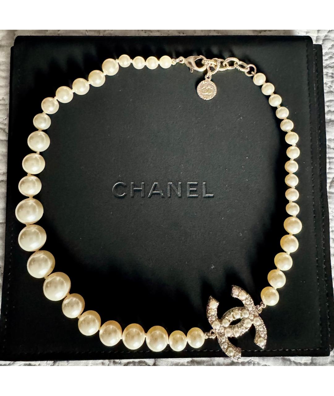 CHANEL Золотой жемчужный чокер, фото 2