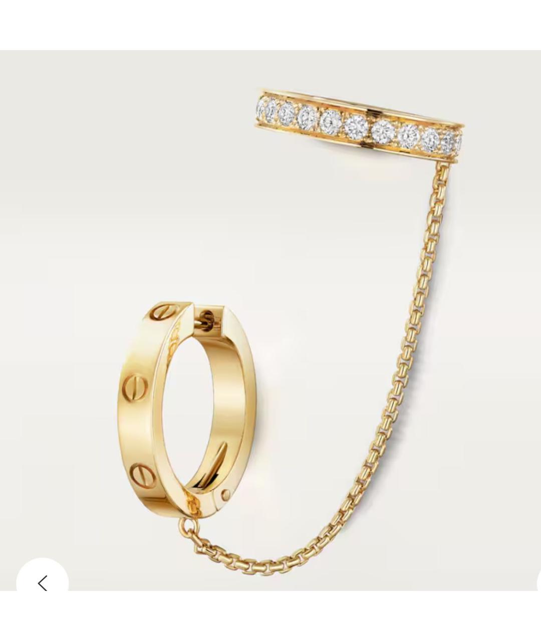 CARTIER Золотые серьги из желтого золота, фото 2