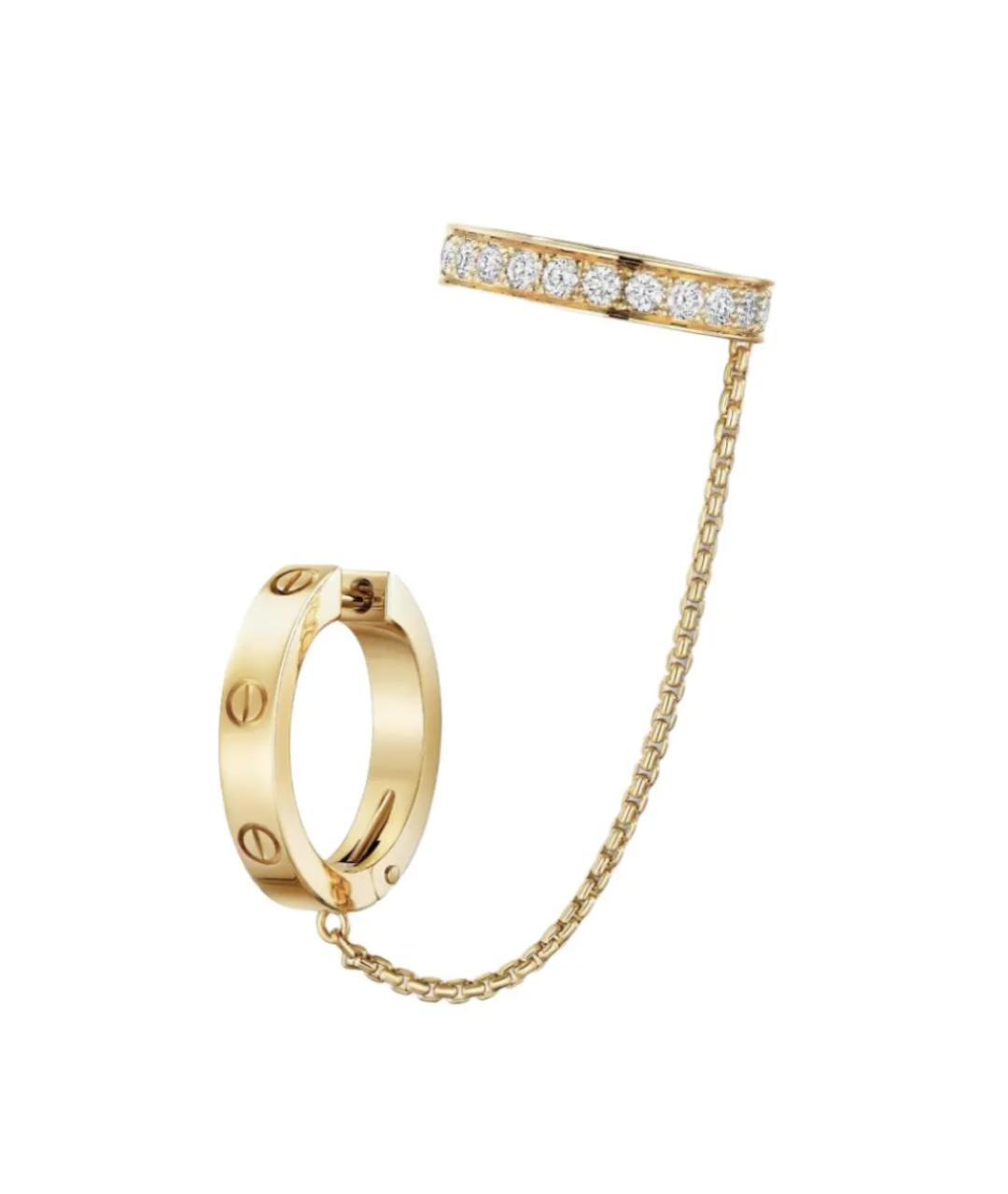 CARTIER Золотые серьги из желтого золота, фото 1