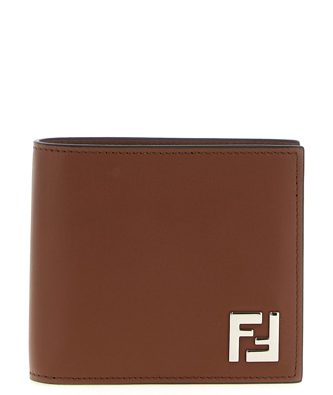 FENDI Коричневый кожаный кошелек, фото 1
