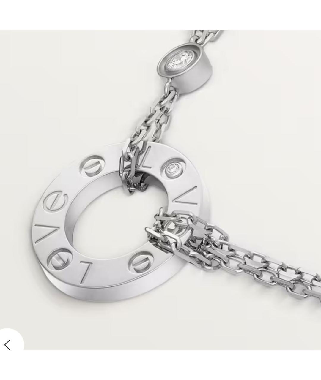 CARTIER Серебряное колье из белого золота, фото 4