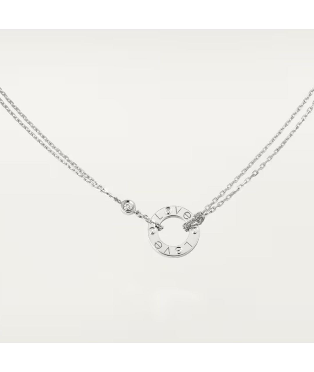 CARTIER Серебряное колье из белого золота, фото 5