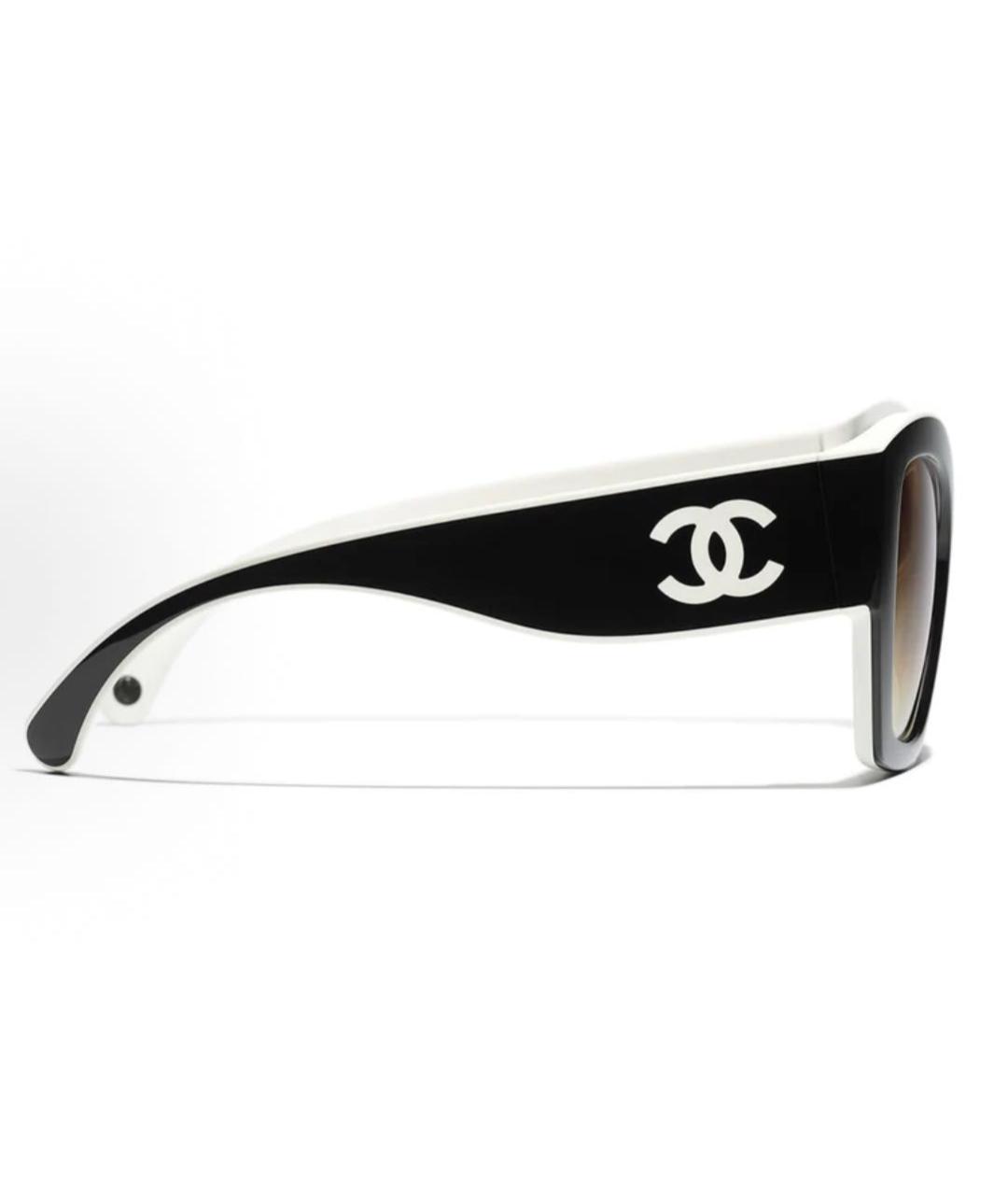 CHANEL Белые пластиковые солнцезащитные очки, фото 3