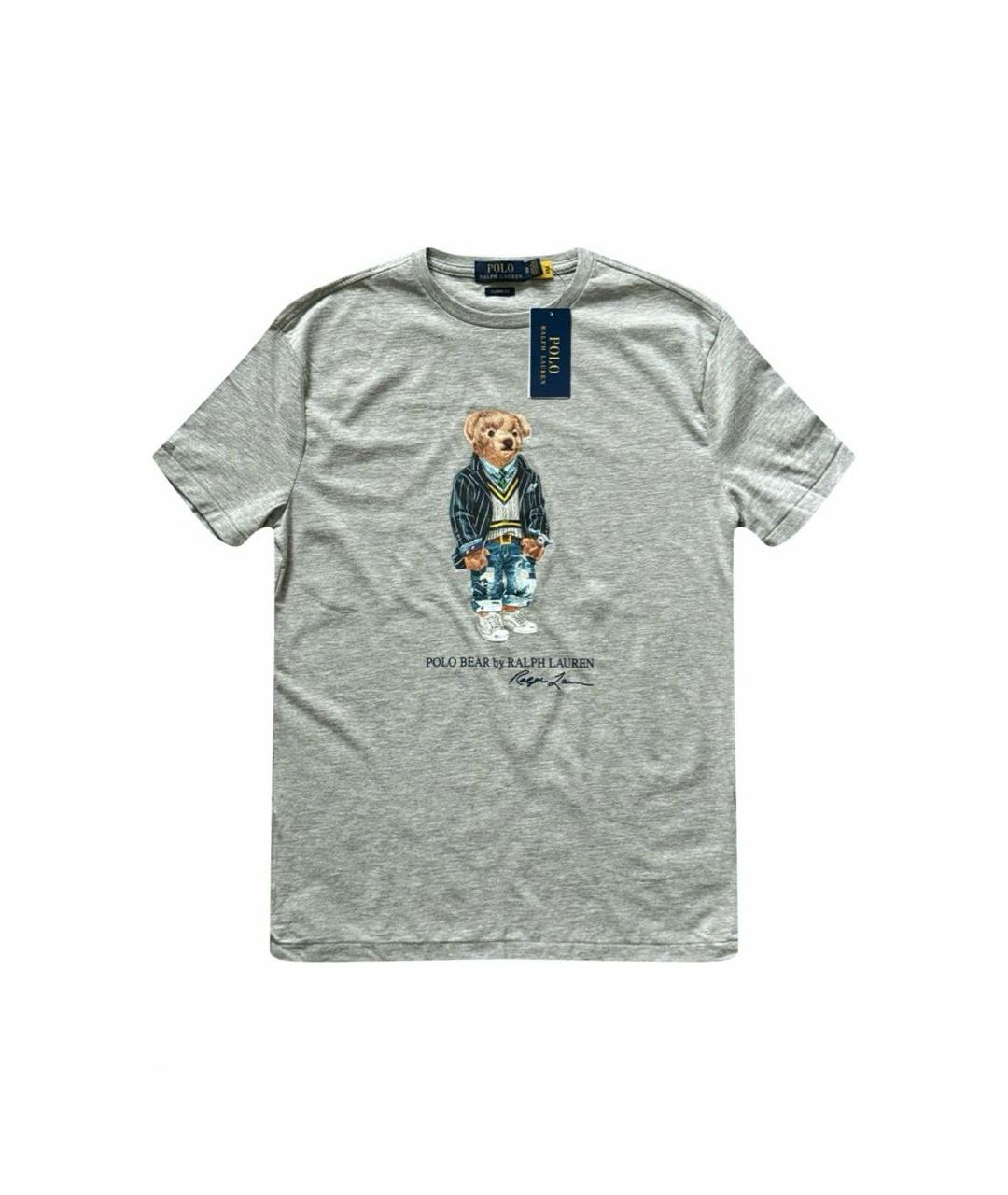 POLO RALPH LAUREN Серая хлопковая футболка, фото 1