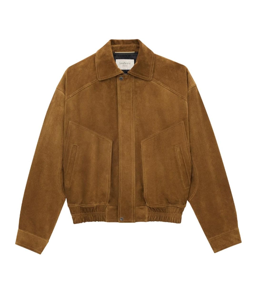 SAINT LAURENT Коричневая куртка, фото 1