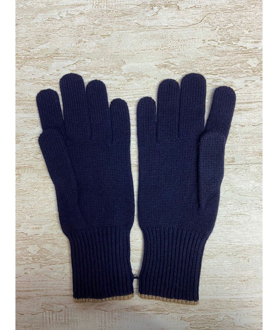 BRUNELLO CUCINELLI Темно-синие кашемировые перчатки, фото 2