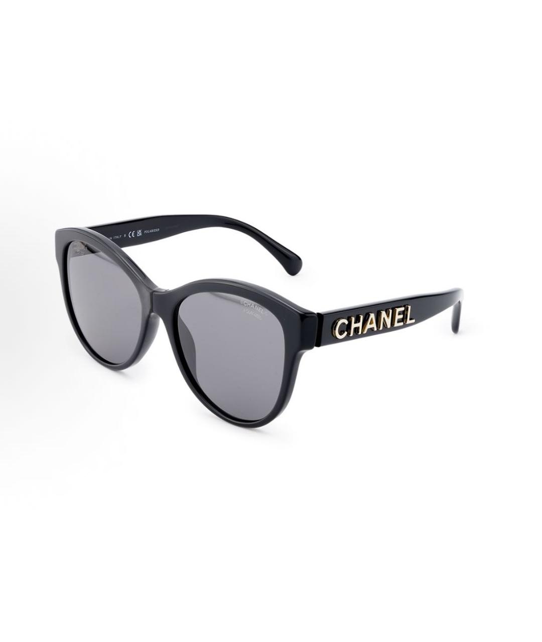 CHANEL Черные пластиковые солнцезащитные очки, фото 5