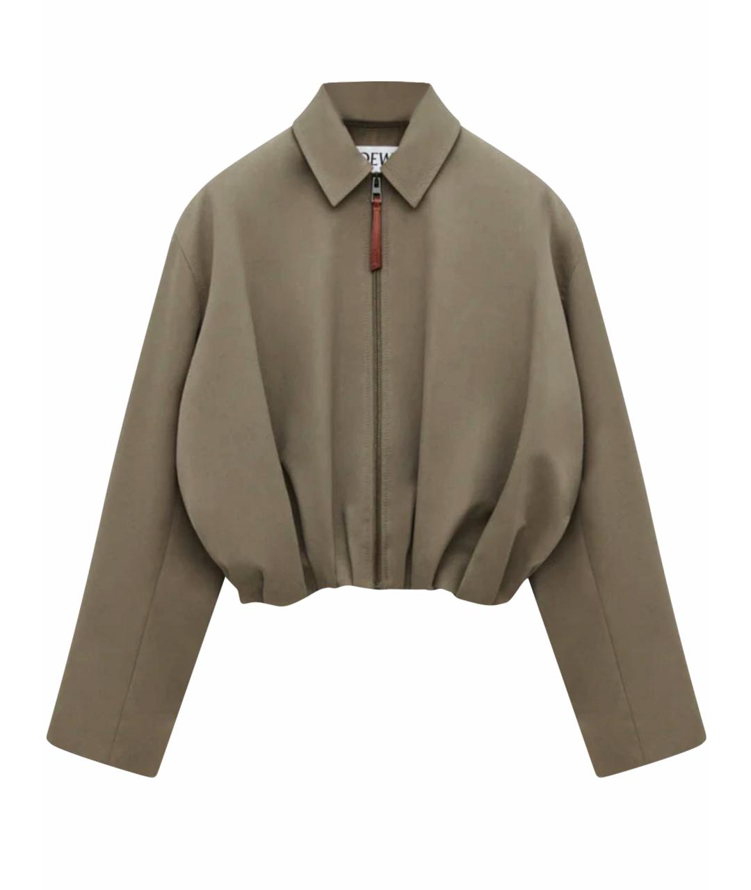 LOEWE Хаки деним куртка, фото 1