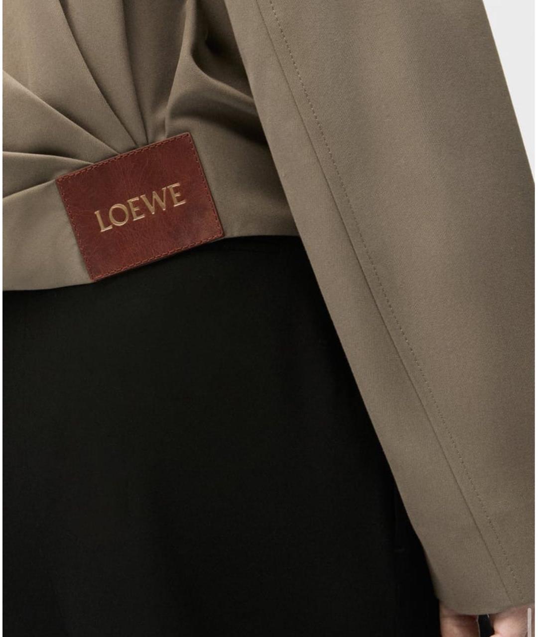 LOEWE Хаки деним куртка, фото 3