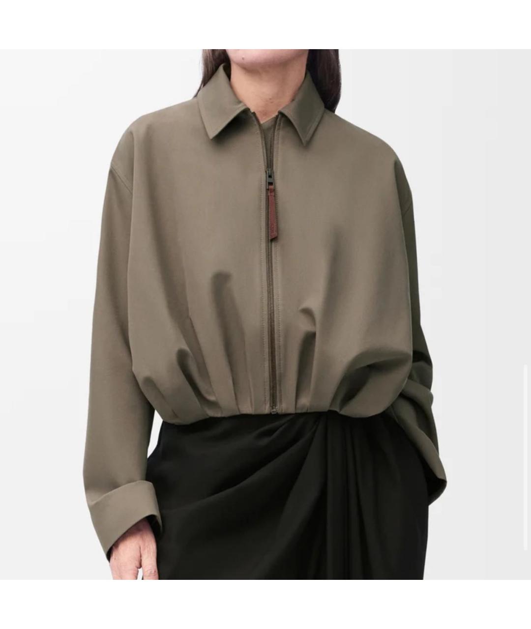LOEWE Хаки деним куртка, фото 4