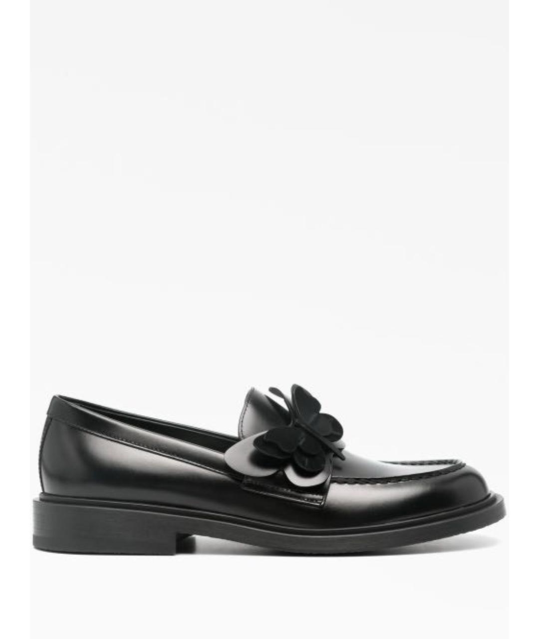 VALENTINO Черные кожаные лоферы, фото 9