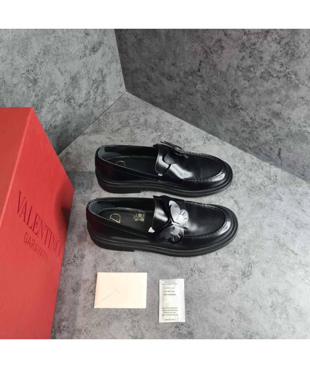VALENTINO Черные кожаные лоферы, фото 2