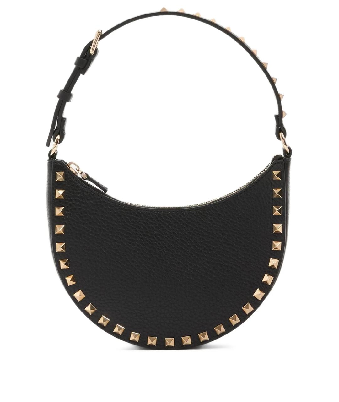 VALENTINO Черная кожаная сумка через плечо, фото 1