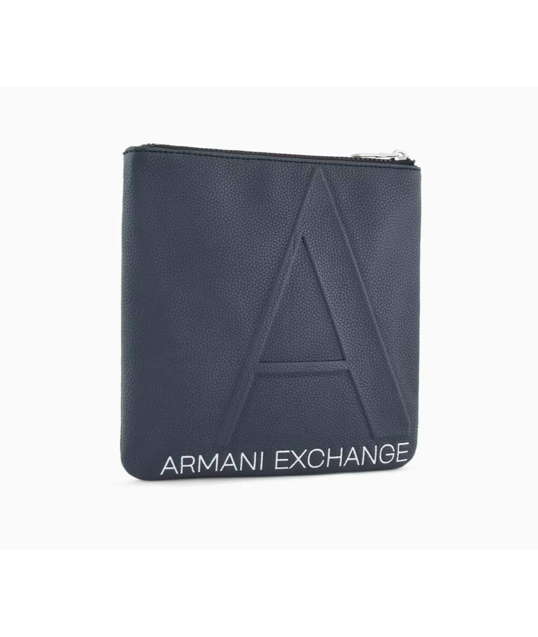 ARMANI EXCHANGE Темно-синяя сумка на плечо из искусственной кожи, фото 2