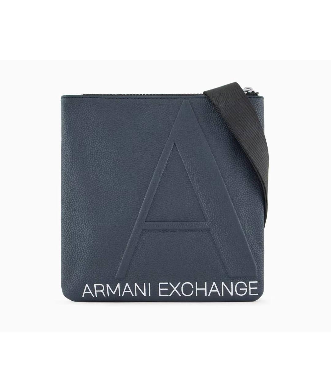 ARMANI EXCHANGE Темно-синяя сумка на плечо из искусственной кожи, фото 6