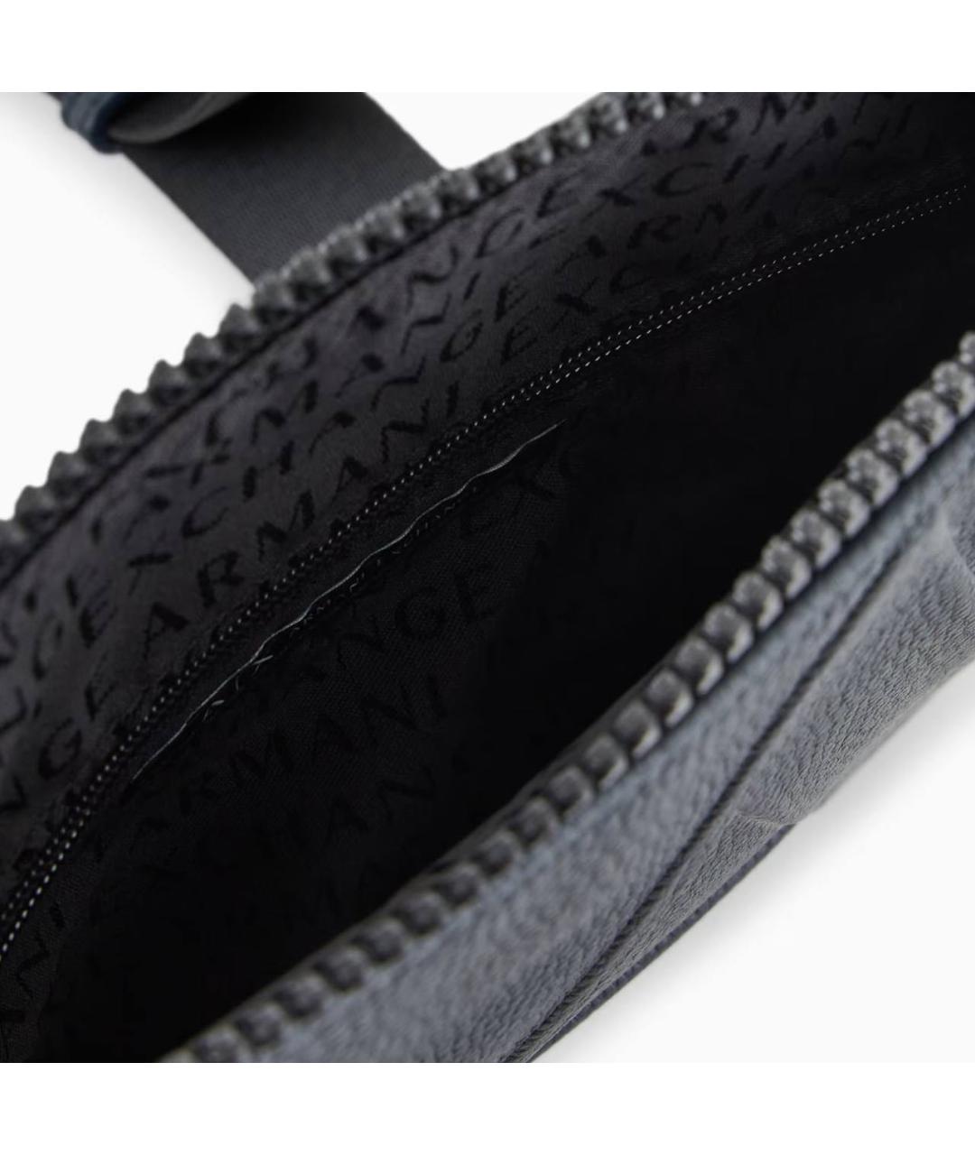 ARMANI EXCHANGE Темно-синяя сумка на плечо из искусственной кожи, фото 4