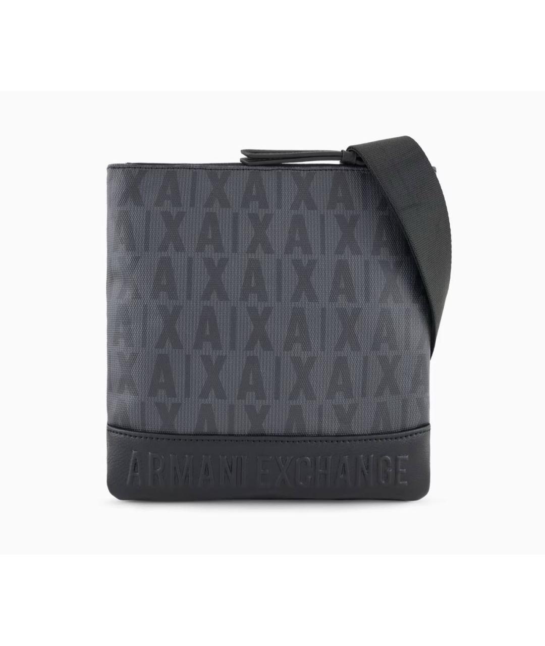ARMANI EXCHANGE Антрацитовая сумка на плечо из искусственной кожи, фото 6