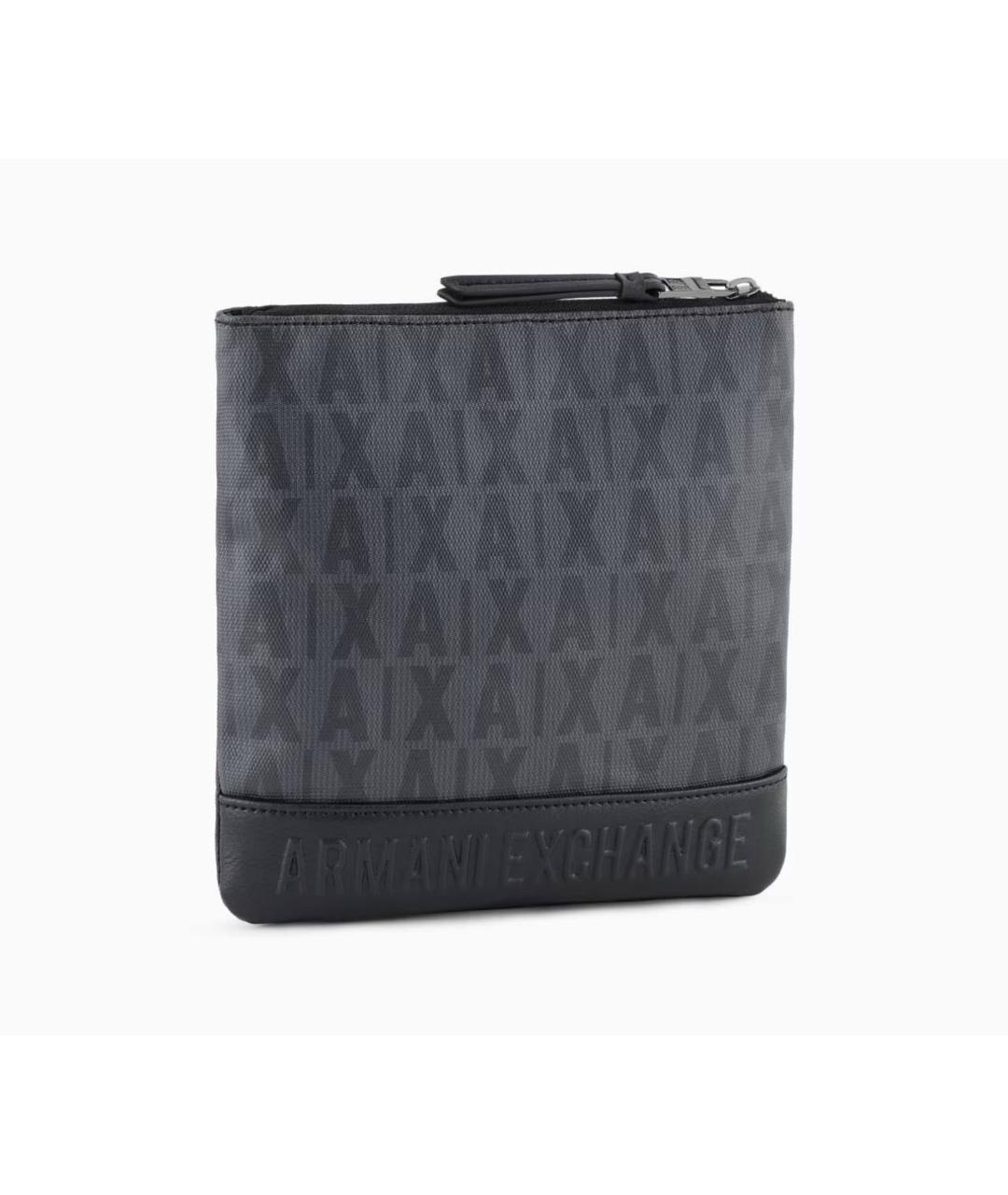 ARMANI EXCHANGE Антрацитовая сумка на плечо из искусственной кожи, фото 2
