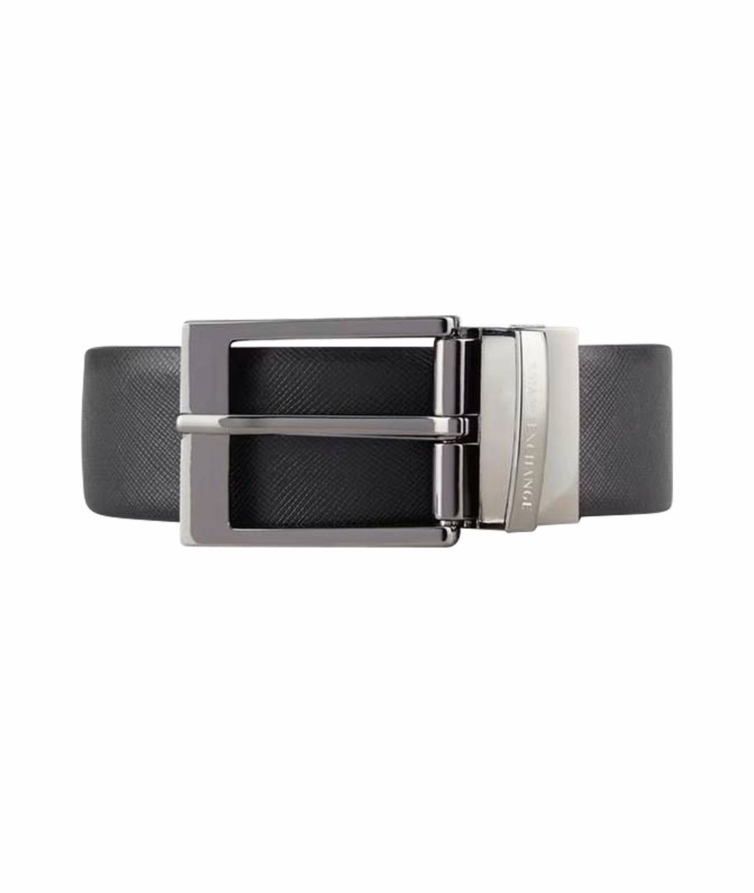 ARMANI EXCHANGE Черный кожаный ремень, фото 1