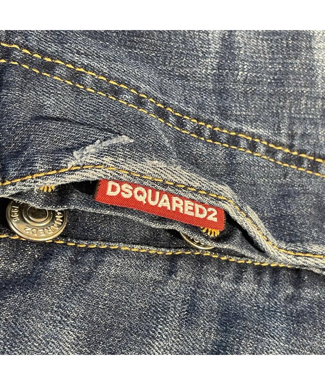 DSQUARED2 Синие деним шорты, фото 4