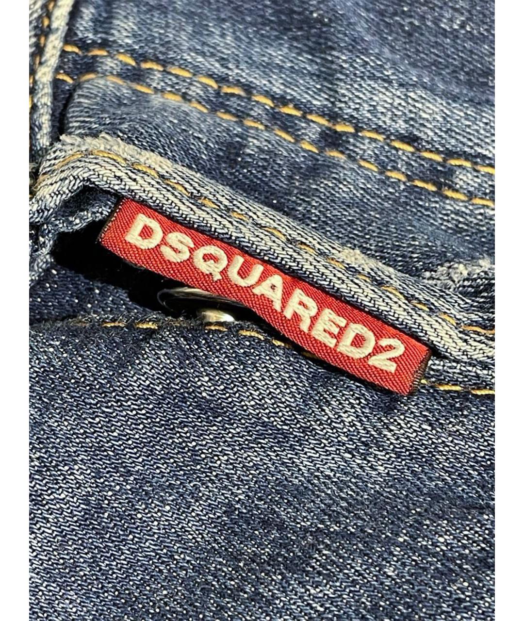 DSQUARED2 Темно-синие прямые джинсы, фото 7