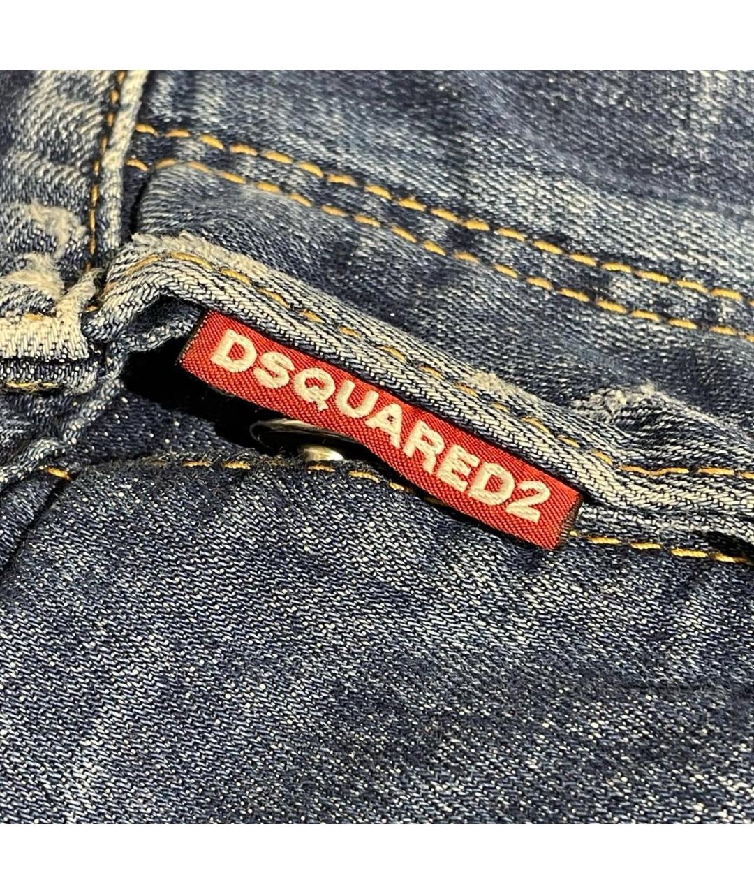 DSQUARED2 Темно-синие прямые джинсы, фото 3
