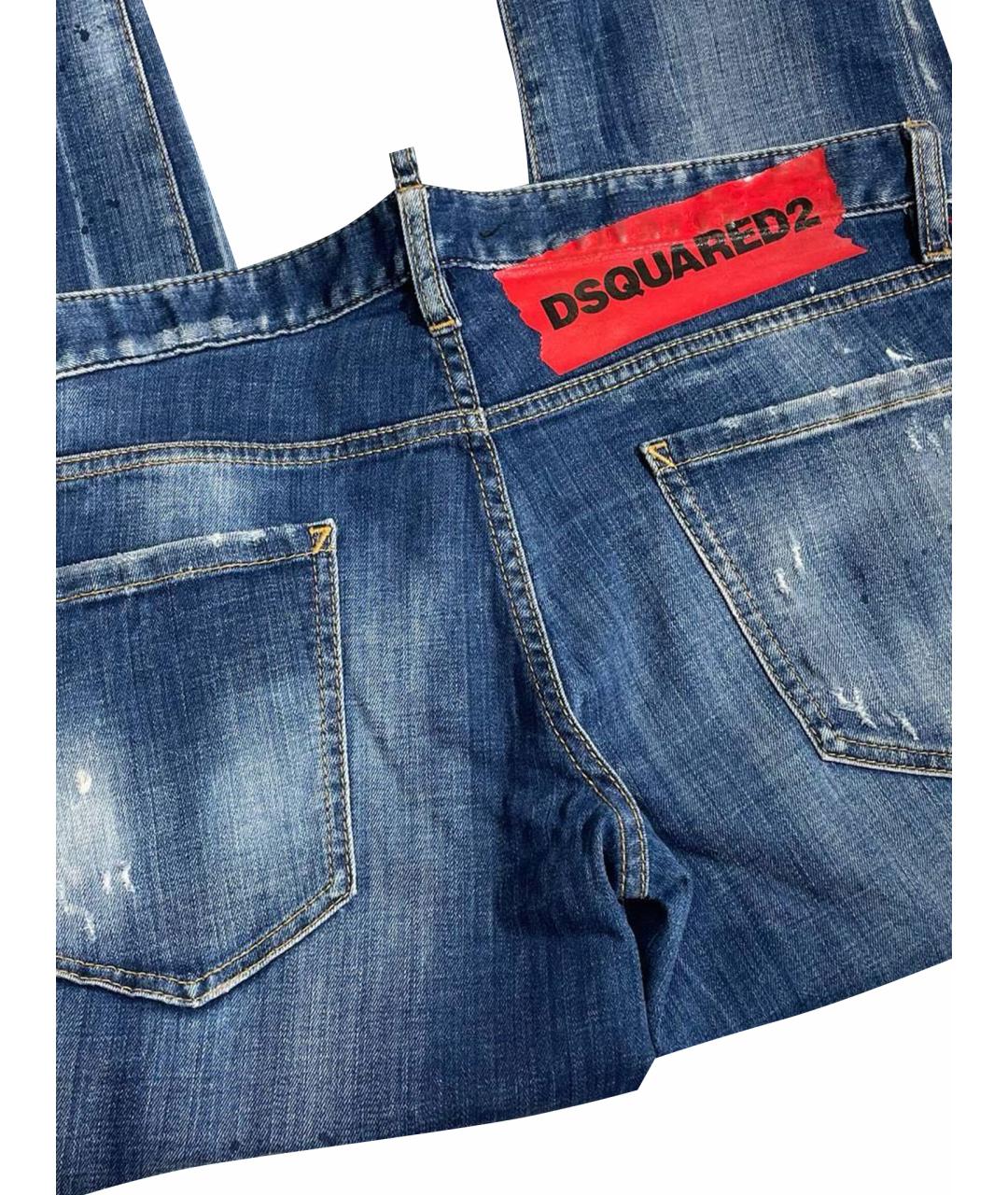 DSQUARED2 Темно-синие прямые джинсы, фото 8
