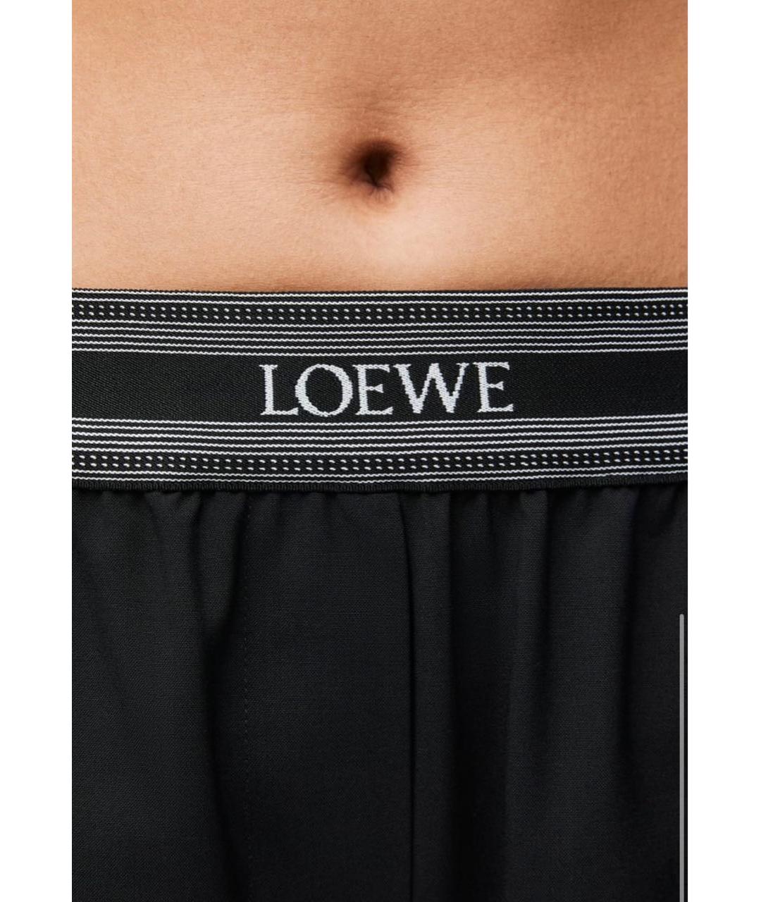 LOEWE Черные шерстяные брюки широкие, фото 3