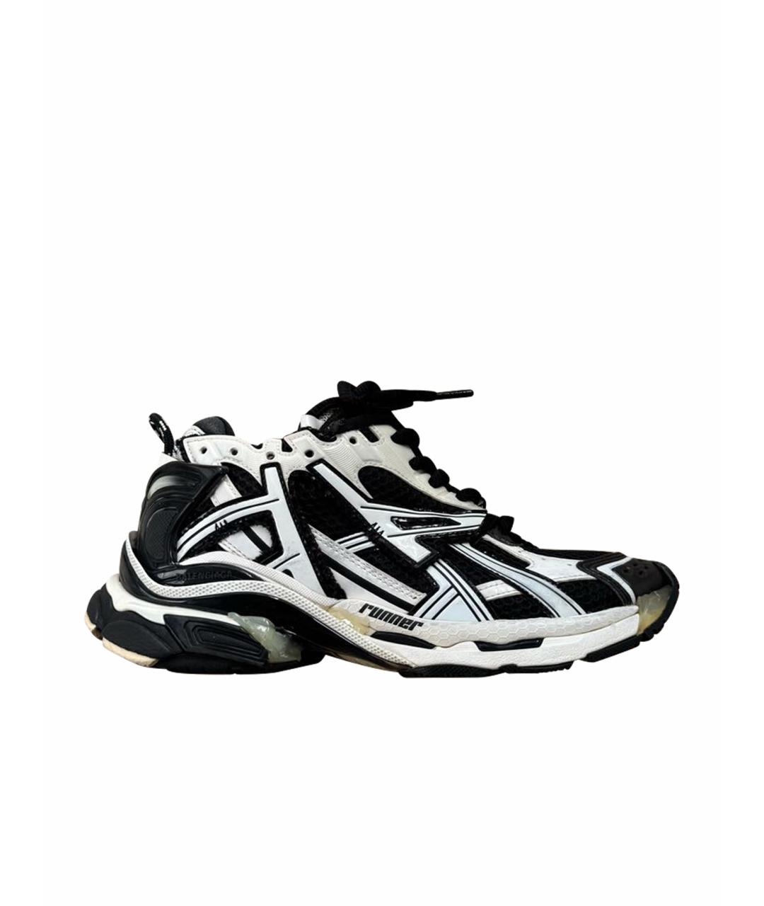 BALENCIAGA Белые кожаные кроссовки, фото 1