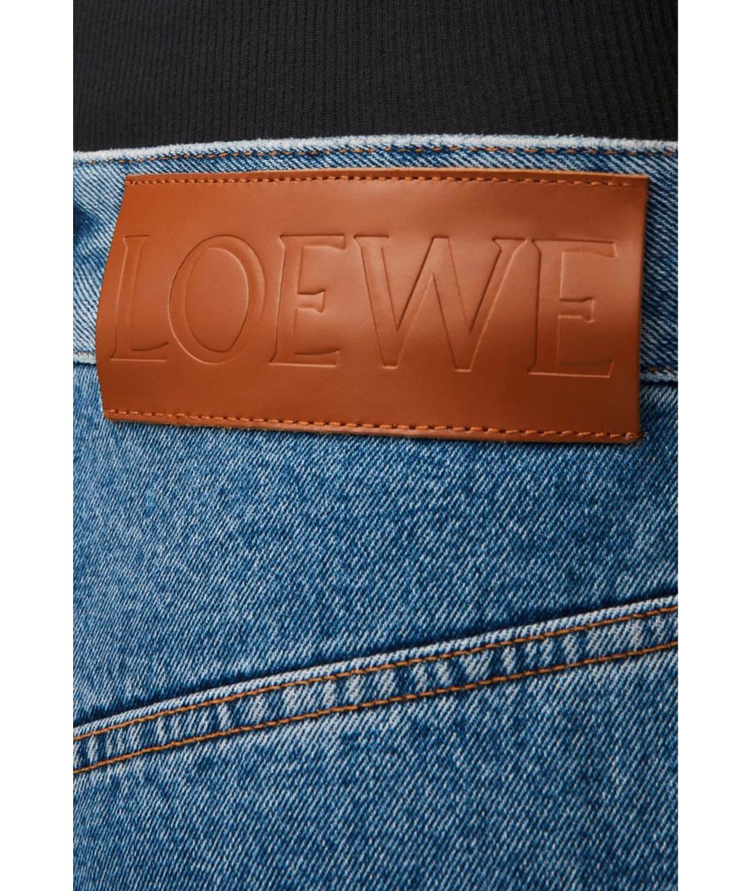 LOEWE Синие хлопковые прямые джинсы, фото 4