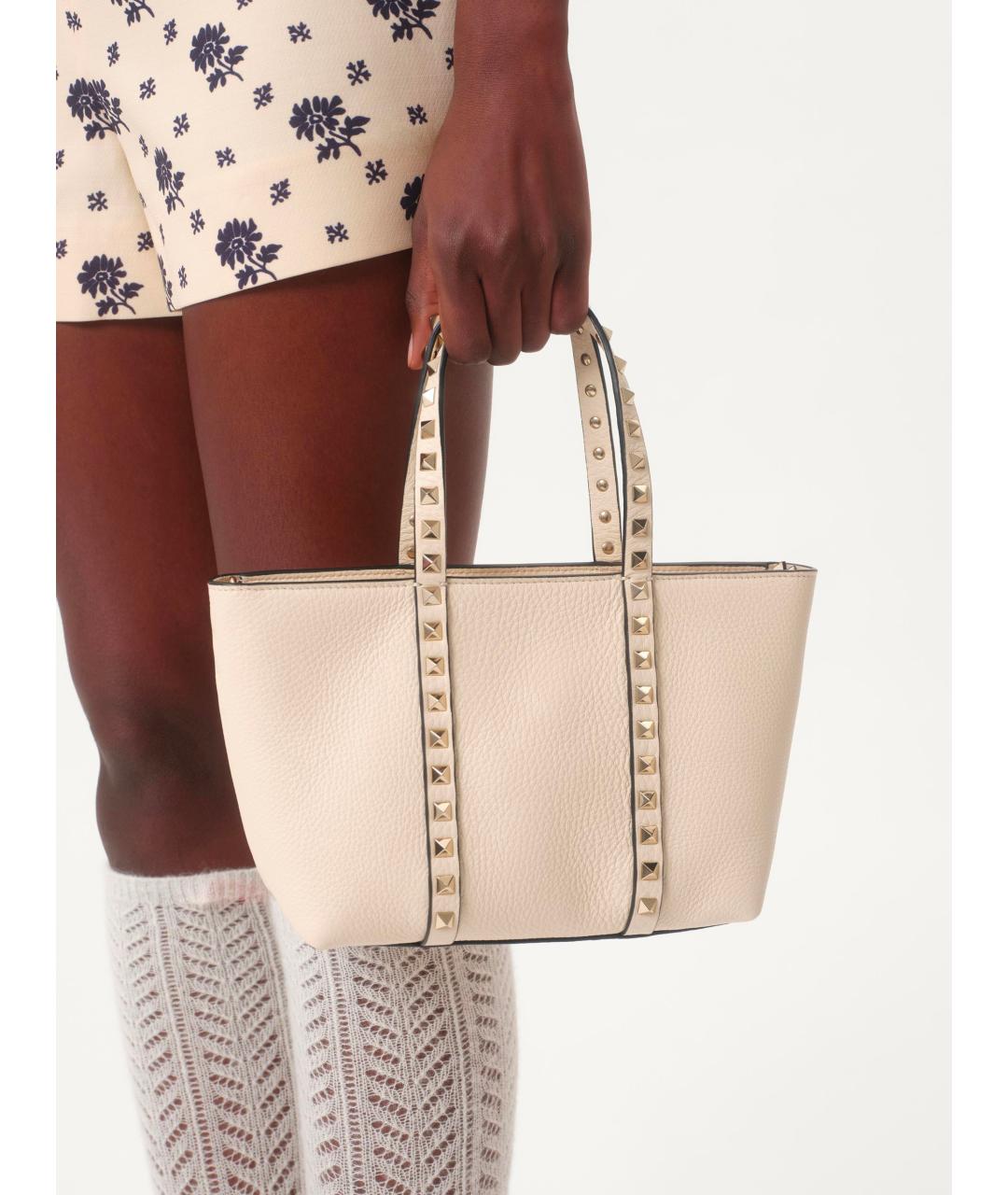 VALENTINO Бежевая сумка тоут, фото 8
