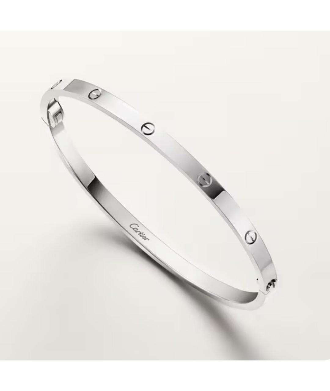 CARTIER Серебрянный браслет из белого золота, фото 2