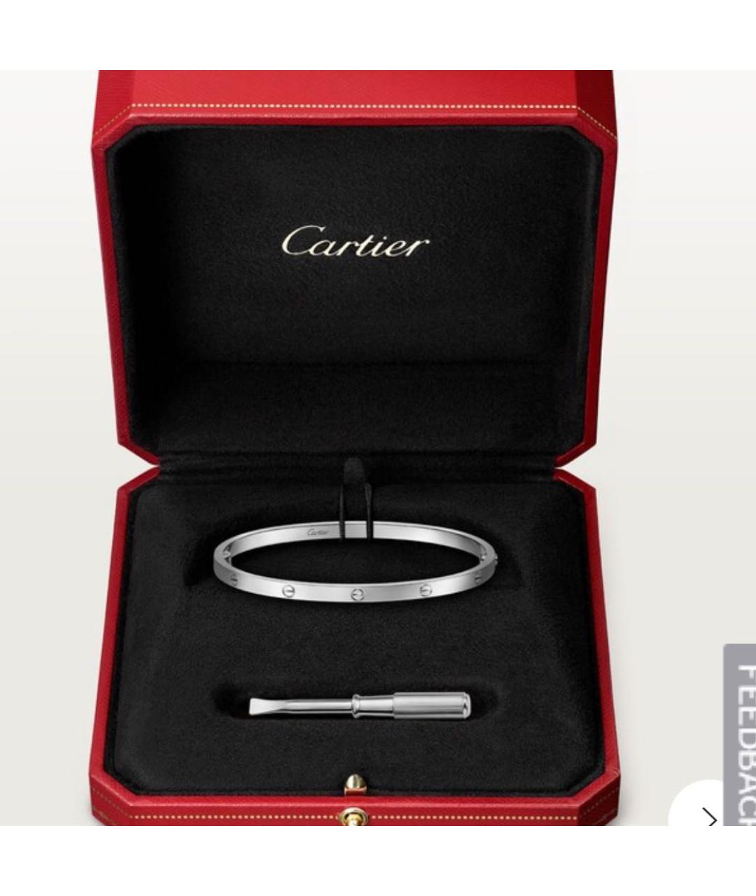 CARTIER Серебрянный браслет из белого золота, фото 3