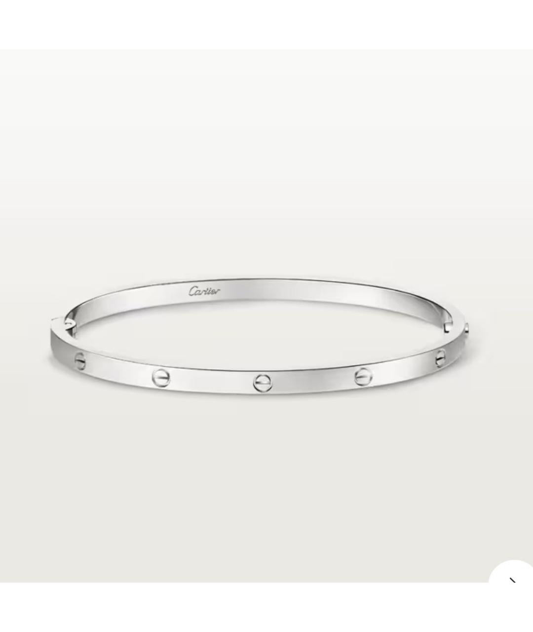 CARTIER Серебрянный браслет из белого золота, фото 4